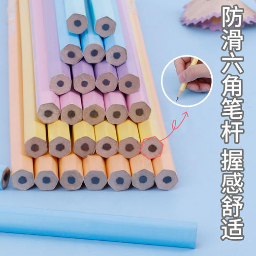 【30支水果色铅笔，买一送一】水果色马克龙彩色带橡皮头2BHB铅笔 商品图2