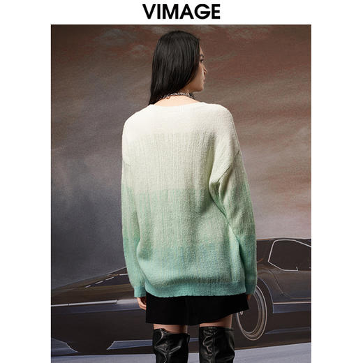  VIMAGE纬漫纪秋季新品时尚显瘦撞色针织衫V1801412 商品图4