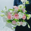 【你若成风】粉色系玫瑰4 白色百合1朵 绿色洋桔梗6朵 白色洋桔梗4朵 粉色康乃馨4 斑纹小菊1 茉莉花3（提拉米苏设计） 商品缩略图6