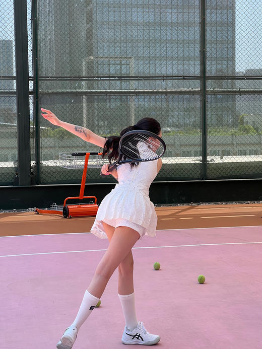 白色维多利亚性感浪漫蕾丝网球裙 商品图1