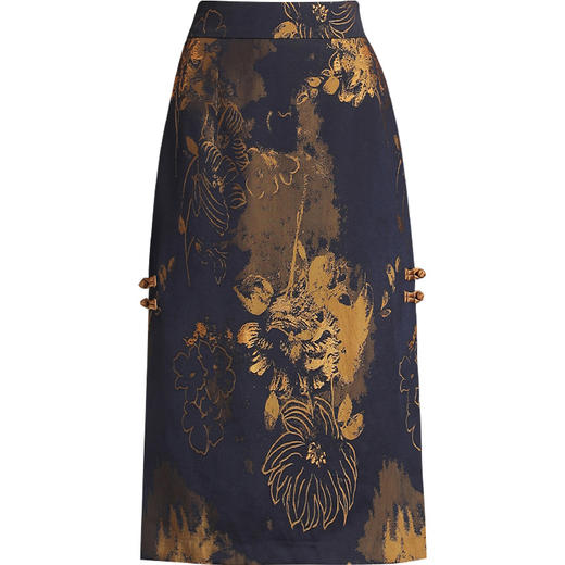 2022秋季新款修身开叉中拉链款显瘦遮垮多色休闲半身裙  AL2262 商品图4