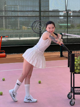 白色维多利亚性感浪漫蕾丝网球裙