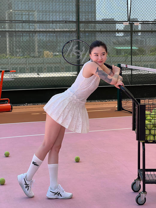 白色维多利亚性感浪漫蕾丝网球裙 商品图0