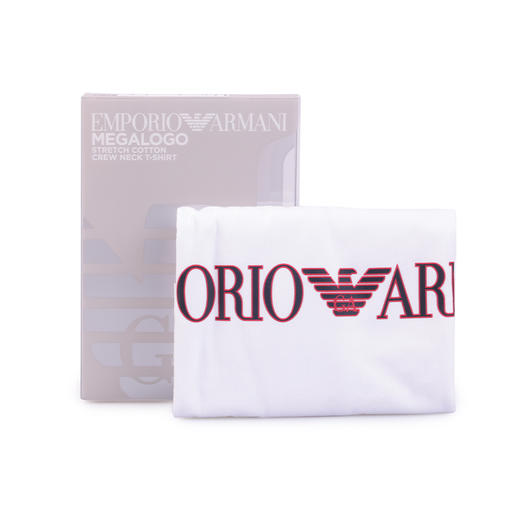 【超惠秒】Emporio Armani 男女通款 单件装印花弹力圆领短袖外穿/打底T恤 99543  拿大一码更舒适，女士日常尺码即可 商品图4