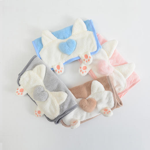 【柯基挂式擦手巾】柔软吸水可爱儿童手帕卡通卫生间厨房小毛巾 商品图2