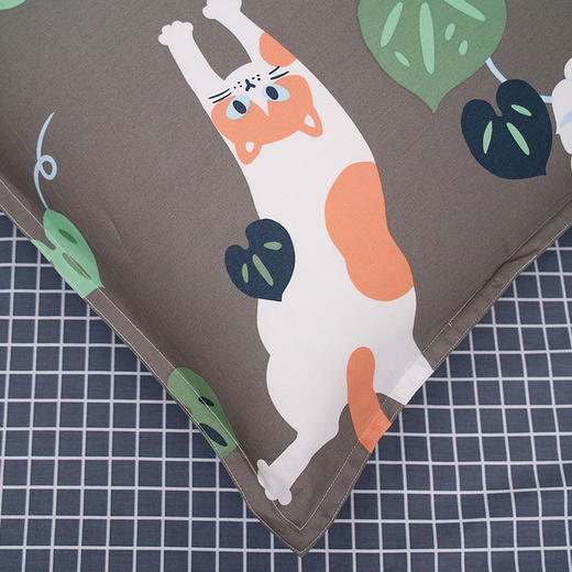 【幸运土猫】牵牛喵如茉全棉纯棉猫三四件套件柔软被套原创设计 商品图4