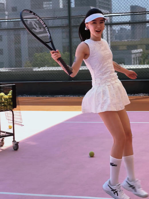 白色维多利亚性感浪漫蕾丝网球裙 商品图4