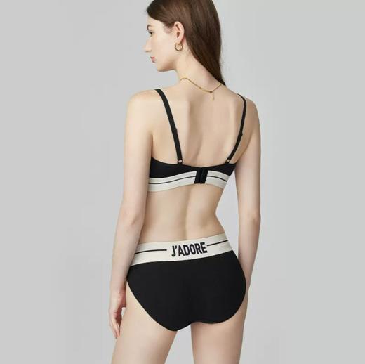 好奇蜜斯内衣女夏季内搭背心黑防走光抹胸罩大胸显小文胸套装 康莉 商品图2