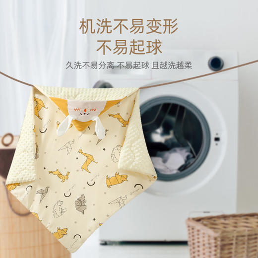 【萌趣动物夹棉豆豆绒抱被】春秋冬季厚款纯棉包裹被初生小包被宝宝产房婴儿抱被新生儿包单 商品图2