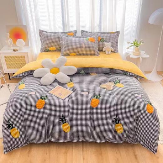 【磨毛亲肤四件套】轻奢床笠款纯棉磨毛床上四件套棉全棉床单被套 商品图4