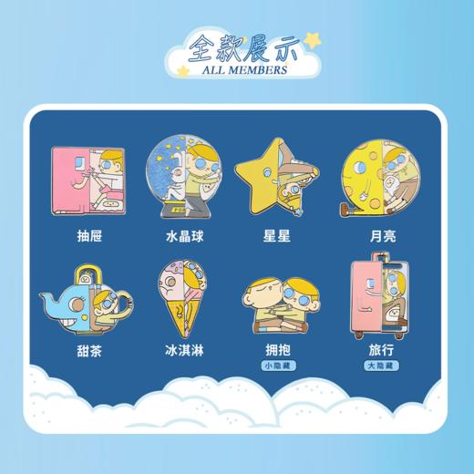 磨铁周边 史莱姆斯RESMILE系列HALF&HALF徽章盲盒 商品图2