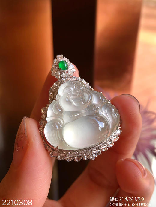 2210308，玻璃佛公吊坠。具体价格微信咨询 商品图3