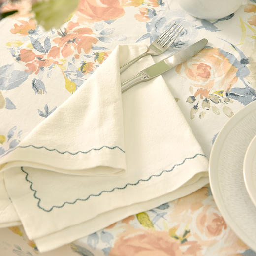 马卡龙玫瑰系列长方形桌布田园轻奢风 商品图3