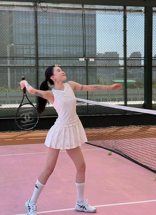 白色维多利亚性感浪漫蕾丝网球裙 商品图2