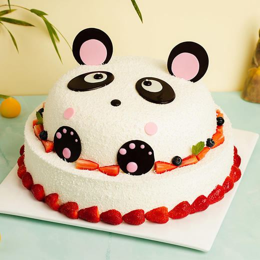 【熊猫嘟嘟】儿童蛋糕，胖嘟嘟的脑袋，憨厚可掬的外表 ，给生活增添一份童真与快乐。（东莞幸福西饼蛋糕） 商品图5