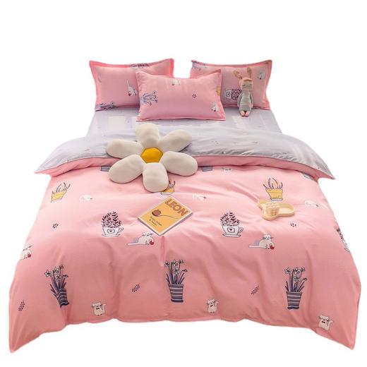 【磨毛亲肤四件套】轻奢床笠款纯棉磨毛床上四件套棉全棉床单被套 商品图3