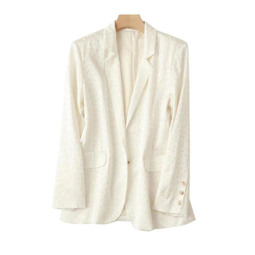 QY 89822高档气质纯色真丝桑蚕丝西服外套 商品图2