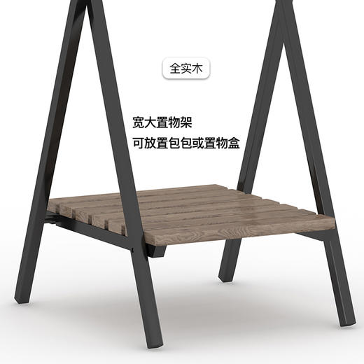 喜梦宝衣帽架落地卧室挂衣架办公室挂包架简易衣服收纳置物架 商品图3