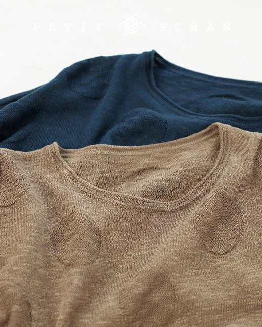 PETIT SCHAN小闪 CLO#103 Bubble sweater 亚麻棉绢丝波点针织衫 商品图12
