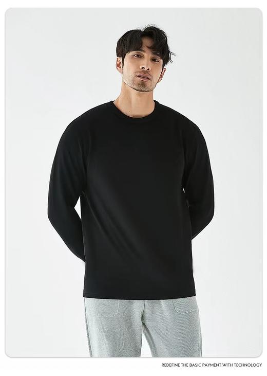 升级版长袖新疆长绒棉秋冬长袖T 男士基础百搭款 商品图2