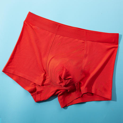 50s/80s超细莫代尔大红净色男士平角内裤3268/3029/13268 商品图7