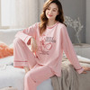 洁丽雅内衣秋上新全棉家居服套装圆领长袖长裤可爱浣熊可外穿女士家居服 商品缩略图0