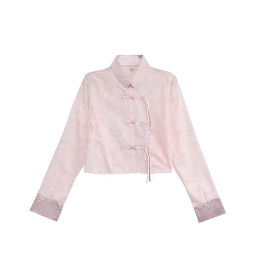 2022初秋新款国潮短款立领盘扣提花国风改良唐装开衫小外套XY-DD2210 商品图7