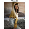 VIMAGE纬漫纪秋季新品时尚显瘦撞色针织衫V1801401 商品缩略图2