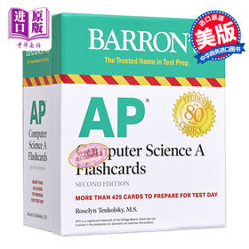 【中商原版】Barron巴朗备考 AP Computer Science A Flashcards 美国大学预修课程AP 计算机科学A卡片 第二版 英文原版进口