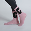 圆头C字母小腿提花瑜伽普拉提袜女士跑步跳操舞蹈防滑袜【11800】 商品缩略图1