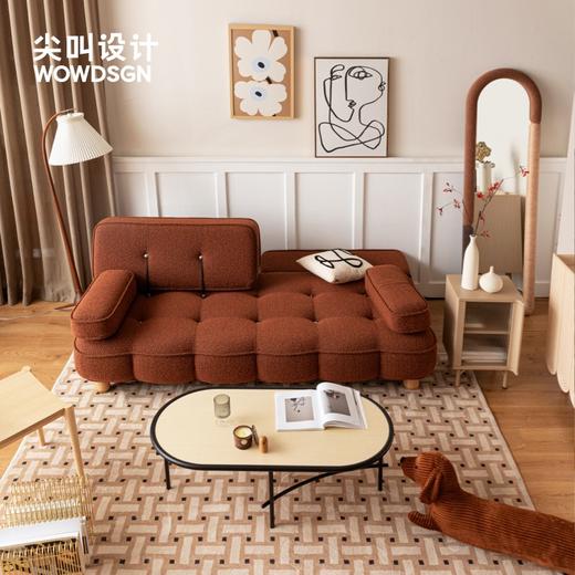 尖叫设计 曲奇布艺沙发床双人北欧客厅折叠坐卧两用多功能小户型 商品图1