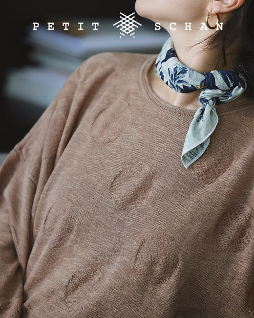 PETIT SCHAN小闪 CLO#103 Bubble sweater 亚麻棉绢丝波点针织衫 商品图5