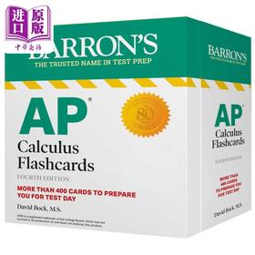 【中商原版】新版巴朗AP Calculus Flashcards Fourth Edition (Barron's Test Prep) AP微积分卡片 第四版 （巴朗考试备考）