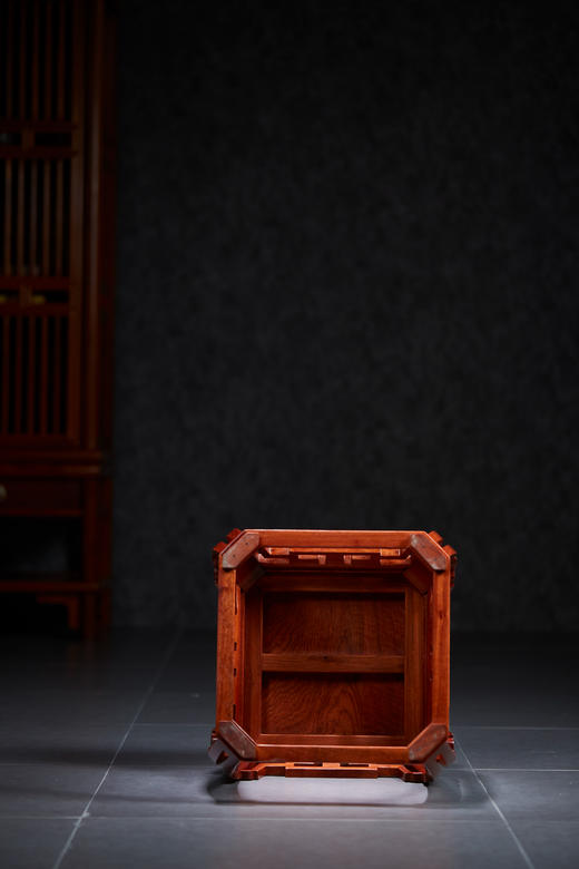 红桥红  家具严选  缅甸花梨（大果紫檀）  【35 仿故宫文竹 方凳】 商品图6