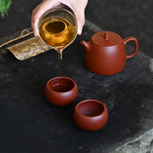 梵匠 『汉铎套壶』 原矿朱泥 宜兴原矿紫砂壶茶具套装茶壶 收藏茶文化茶器 商品图5