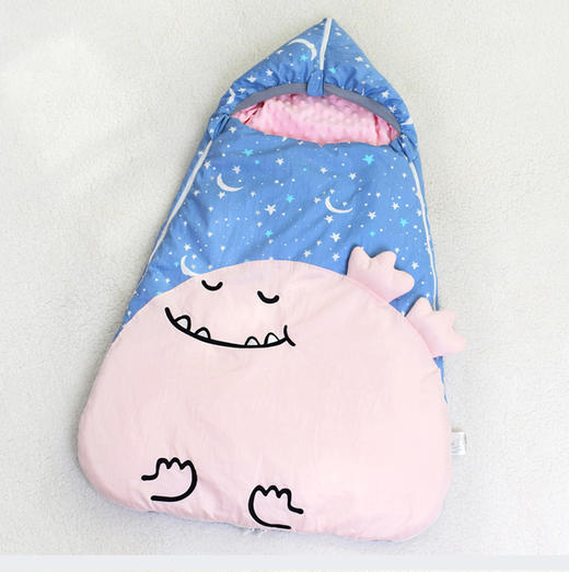 【亲肤豆豆多功能睡袋】婴儿睡袋襁褓睡袋抱被防惊跳加棉恒温睡袋豆豆冬季防踢圆弧睡袋 商品图8