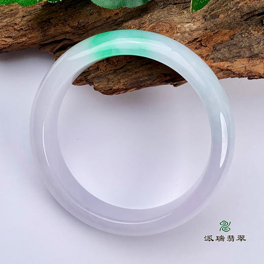 派瑞翡翠 翡翠手镯 糯种 紫色 飘翠 商品图1