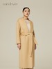 青果领水波纹羊绒呢女长大衣 SJF94W609N 商品缩略图0