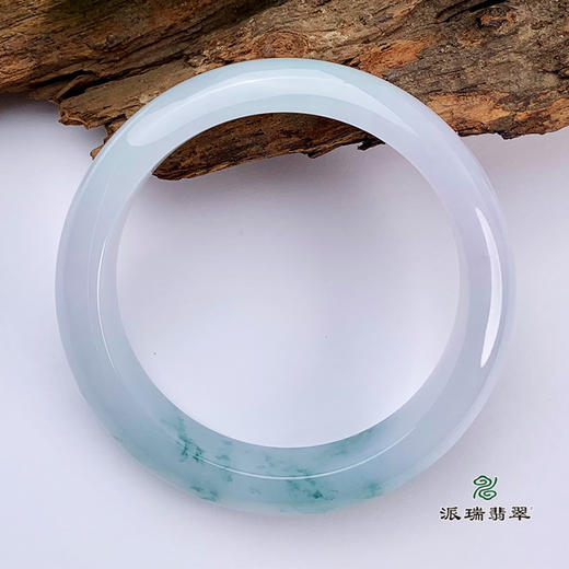 派瑞翡翠 翡翠手镯 糯种 飘花 商品图1