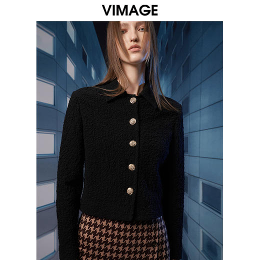 VIMAGE纬漫纪秋季新款修身显瘦百搭衬衣上衣V1809412 商品图2