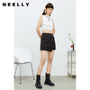 NEELLY纳俪商场同款黑色短裤女春夏新款不对称设计休闲裤百搭显瘦N22074H04429 商品缩略图2