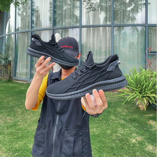 脚胖拍大一码【防泼水，防污！】夏季款卡帝乐鳄鱼男女休闲防泼水飞织鞋，防滑鞋，夏季飞织跑鞋，柔软耐磨时髦百搭！ 商品图9