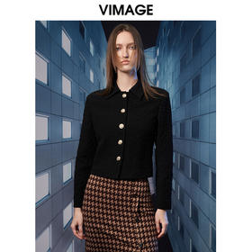 VIMAGE纬漫纪秋季新款修身显瘦百搭衬衣上衣V1809412