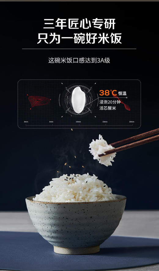 苏泊尔远红外本釜电饭煲家用智能3L小容量电饭锅新款SF30HC85 商品图7