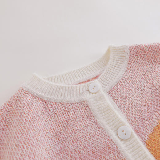 【马克珍妮 芦芙】秋装新款 女童圆领针织开衫儿童毛衣221651 商品图3