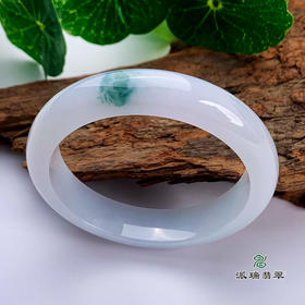 派瑞翡翠 翡翠手镯 糯种 飘花