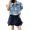 【服饰鞋包】显瘦短款牛仔外套女夏季薄款2022年新款潮ins超火短袖小香风上衣 商品缩略图2
