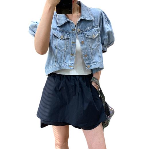 【服饰鞋包】显瘦短款牛仔外套女夏季薄款2022年新款潮ins超火短袖小香风上衣 商品图2