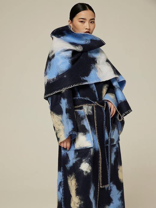 羊绒桑蚕丝手工毛毡女式大衣 SJF94W291W 商品图4