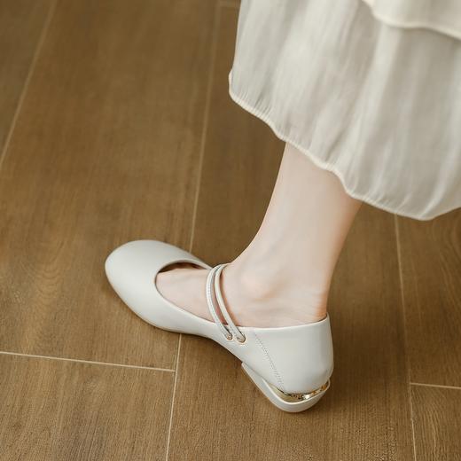 ZHR女鞋春秋新款浅口单鞋女低跟方头奶奶鞋甜美日系玛丽珍JK鞋夏 商品图4